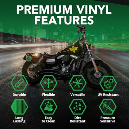 BRIGHT KNIGHT DECALS Reflective Stickers, 17pc Triangle Kit, Reflective Tape Outdoor Waterproof Motorcycle Helmet Stickers for Bikes, Scooters, and Hard Hats, Night Safety High Visibility - color: Yellow
