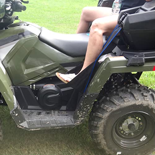 ATV Rear Passenger Foot Rest,Universal Adjustable Foldable Wear-resistant Rear Foot Pegs Compatible With Sportsman Rancher Griz(Blue Piping) - color: Blue Piping