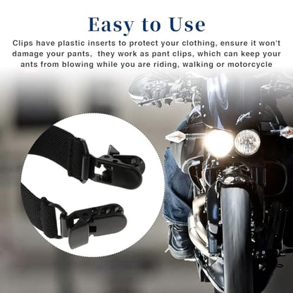 CONSIO 4 Pcs Boot Straps for Cowboy Boots, Elastic Boot Straps Clamp for Pants for Women and Men Riding Motorcycle Mitten Pants