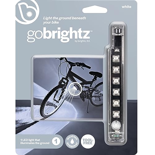 Brightz GoBrightz LED Bike Frame Light - LED Bike Frame Light for Night Riding - 4 Modes for Flashing or Constant Glow - Fun Safety Bike Accessories for Kids, Boys, Girls, Teens & Adults - color: White