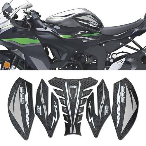 for Ninja ZX6R ZX 6R ZX-636 Ninja zx6r zx636 2013-2023 2024 2025 2026 Side Decals Motorcycle Anti Slip Tank Pad Stickers ZX6R Accessories zx6r Tank pad Tank Grip Tank Stickers（Grey） - color: Grey