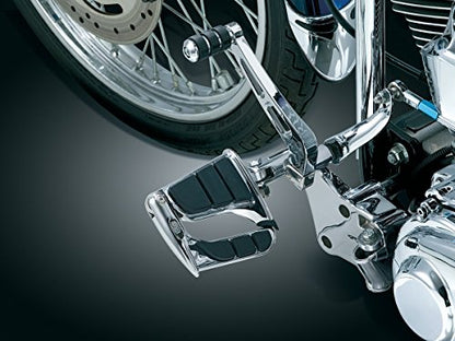 Kuryakyn 4466 Motorcycle Footpegs: SwingWing Cruise Pegs with Male Mount Adapters for 2010-19 Harley-Davidson Motorcycles, Chrome, 1 Pair - style: With Adapters