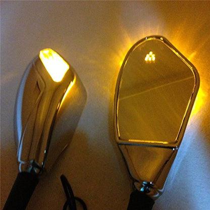 SMT-Yellow Led Lights Mirror Compatible With Suzuki Gsxr 600 750 1000 Hayabusa Sv650S Tl1000R Cd [B075WQNZWB]