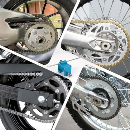 Chain Alignment Tool Suitable for Motorcycle ATV Dirt Bike Scooter Sprocket Chain Maintenance Quick Accurate Alignment Tool (Blue) - color: blue