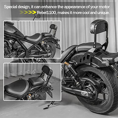 Motorcycle Accessories Rebel CMX1100 CM1100 21-24, Rear Passenger Backrest Back Rest Cushion Seat Pad Detachable Sissy Bar Sissybar Adapter for CM 1100 CMX 2021 2022 2023 2024