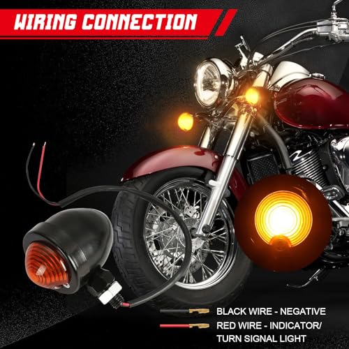 INNOGLOW Motorcycle Turn Signal Lights for Harley Kawasaki Suzuki Yamaha Motorcycle Custom Bike Cruiser Bobber (Aluminum) - color: Style-3