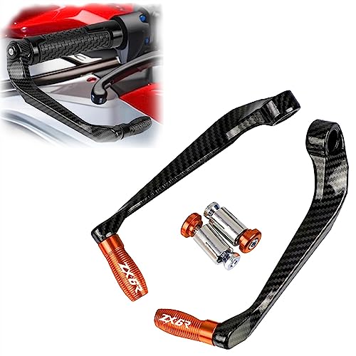 Lever Hand Guard for Kawasaki ZX6R ZX 6R ZX-6R All Year Motorcycle Accessories Handlebar Grips Brake Lever Guards Protector(Orange) - color: Orange