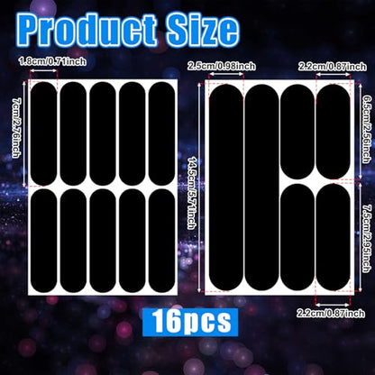 Ymapinc 16PCS Helmet Reflective Stickers, Night Visibility Reflective Tapes for Motorcycle Helmet Decals, Bike, Hard Hat Stickers for Safety