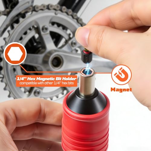 GEINXURN 71PCS Click Torque Screwdriver Set 1/4” Drive, 10-50 Inch Pound Torque Screw Driver Kit with Screwdriver Bit, Socket, Mini Torque Wrench for Maintenance, Tools, Bike Repairing and Mounting