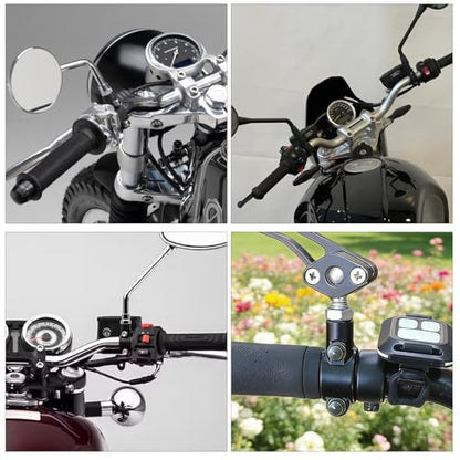 1" 25mm Motorcycle Mirror Mount 8mm Thread 1 inch Motorcycle Mirrors Mounts Clamp, Handle Bar Clamps for ATV Scooter Bike Bicycle Handlebar Mirror Holder Bracket (2Pcs Black) - size: 1" Handlebar 8mm Thread