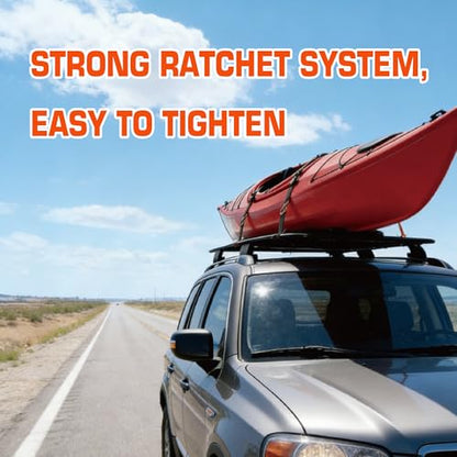 8-Pack Ratchet Tie Downs, 15Ft Heavy Duty Lashing Straps, 1800LBS Break Strength, Cargo Straps with Rubber Handle & S Hooks for Moving Appliances, Motorcycle, ATV, UTV, Truck Bed, Black - color: Black