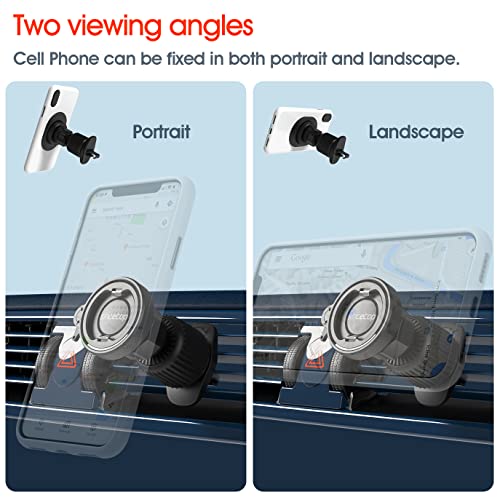 sincetop Car Phone Mount with Lock Hook, Horizontal Vent Fin Holder, One Hand Quick Mount & Release - color: Car Phone Mount【Air Vent Hook】