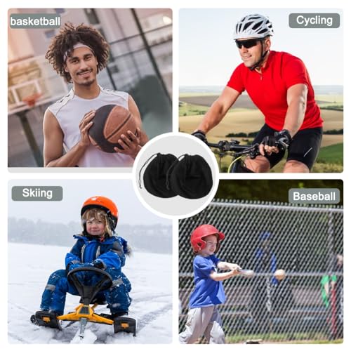 2pcs Motorcycle Helmet Bag, Lightweight Ski Bag Hockey Bags with Drawstring Helmet Storage Carrying Bags for Sport Riding Travel