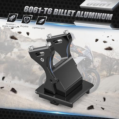 NICECNC Aluminum Motorcycle GPS Mount Bracket Compatible with 390 Adventure 2020-2024, 790/890 Adventure R/S/Rally 2019-2022, Compatible with Husqvarna Norden 901 2022-2023, Black - color: Black
