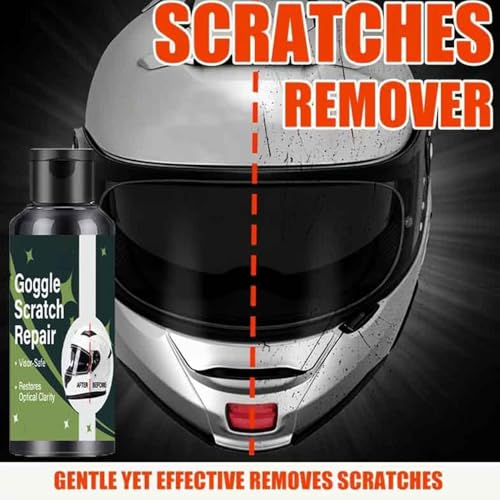 Scratch Repair , Helmet Lens Cleaner Compound, Optical Restoration Wax for Motorcycle Visor Goggles Hard Hat Shine Enhancement Anti Scratch Care Detailing Kit Use