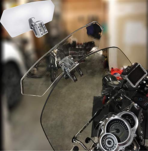 WCO- Adjustable Clip On Windshield Extension Spoiler Wind Deflector Compatible with Motorcycle