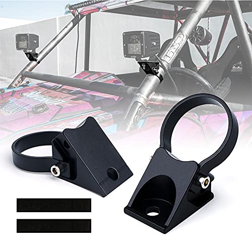 Xprite 2 Inch Roll Bar Mounting Brackets, Universal Adjustable LED Light Bar Brackets, Roll Cage & Bull Clip Holder for UTV ATV Can Am Maverick X3 Polaris RZR XP and More Models - size: 2 Inch