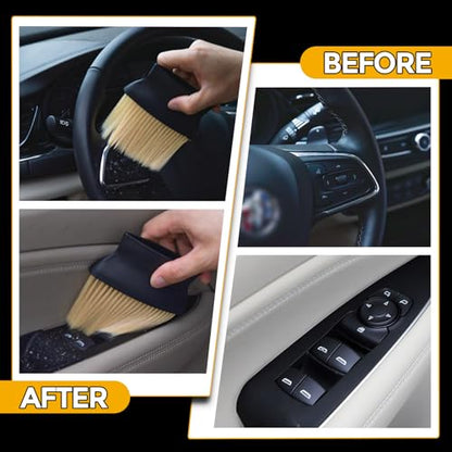 Car Detailing Brush, Automotive Interior Dusting Brush, Soft Car Interior Cleaning Tool for Dashboard Interior, Leather, Keyboard, Scratch-Free - size: 1PCS-A