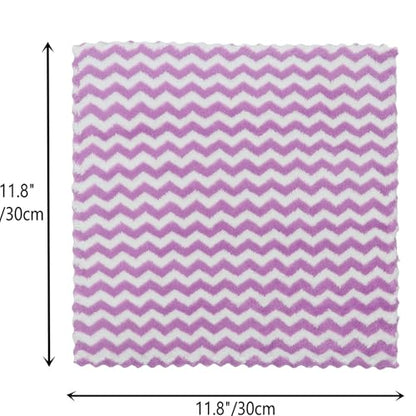 Microfiber Cleaning Cloth, 10 Pack Microfiber Rags,12inx12in,Purple | Lint Free Dish Cleaning Cloths, Fast Drying Dish Rags For Cleaning, Absorbent Washcloths - color: Purple