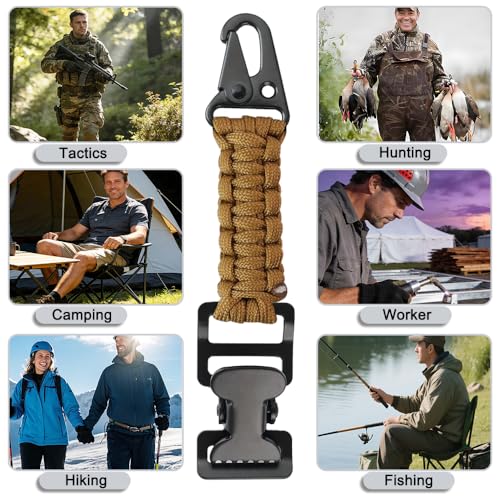 2PCS Heavy Duty Glove Holder with Metal Alligator Glove Clip for Duty Belt, Firefighter, Hiking, Rescue - color: Coffee