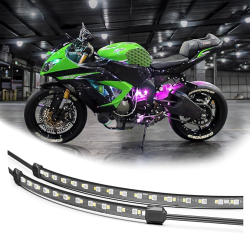 XKmax LED Motorcycle Underglow Light Kit w/RGBW Color Chasing | App-Controlled (Mini Engine Kit) - size: Mini Engine Kit