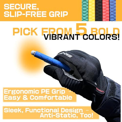 Motorcycle Stylus Pen, Magnetic Stylus for Phone, Glove-Friendly Design, Strong Magnet Hold, Helmet Mount Plate, Anti-Drop Strap, Protective Fuel Tank Film, 5 Colors - color: blue