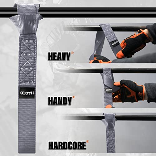 Haccoplanet 8PK Soft Loop Motorcycle Tie-Down Straps, 1.6 x 17inch 12000LB Break Strength, Heavy Duty Tie Down Loops for Securing ATV, UTV, Dirt Bike, Lawn & Garden Equipment (Grey) - color: Grey