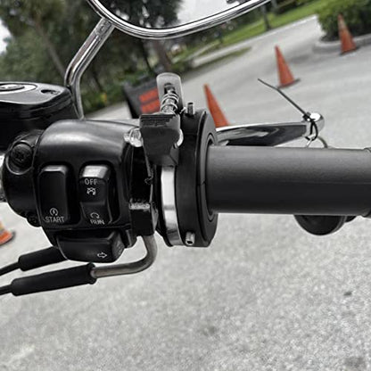 GUAIMI Cruise Control Motorcycle Throttle Assist Lock for Harley 1990-2026 Cable Throttle with OEM Grips or Aftermarket Grips with Minimum 1 1/8" to Maximum 1 3/4" Outside Grip Diameter
