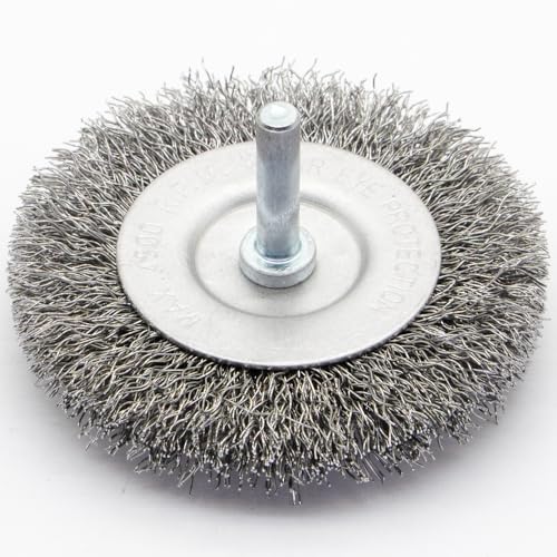 9-Piece Large Wire Brush Wheel Set - Metal Rust Removal, Polishing, Cleaning - 1/4″ (6mm) Shaft - Removes Burrs, Dust, and Paint - Handles Rough Surfaces - Rotary Tool Accessories - style: Set of 9 Large-sized Wire Brushes