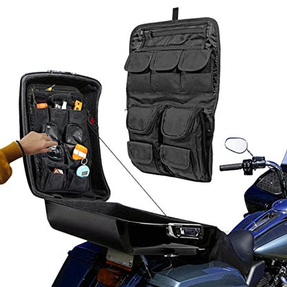 Mofun Tour Pack Lid Organizer Saddlebags Tour Luggage Storage Bag Compatible with Harley Touring FLT FLH 1999-2013