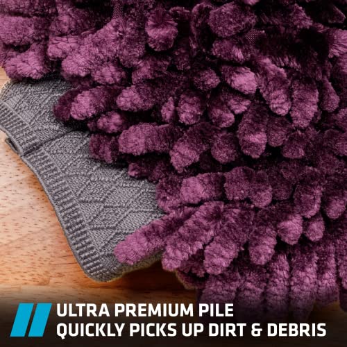 VIKING Car Wash Mitt, Microfiber for Car Cleaning, Premium Chenille, Purple, 10 inch x 8 inch, 2 Pack - color: Purple
