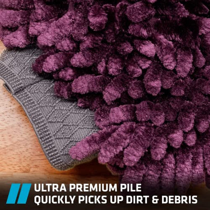 VIKING Car Wash Mitt, Microfiber for Car Cleaning, Premium Chenille, Purple, 10 inch x 8 inch, 2 Pack - color: Purple