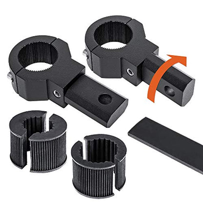 LAMPHUS Off-Road ATV UTV Light Bar Mounts Mounting Bracket Mini Bar Clamp Kits [0.75"/1"/1.25" Inch] [360-Degree] [2 Stud Sizes] [Aluminium] [2 Unit] Bull Bar Roll Bar Clamp Roll Cage Clamps Mount - size: 2-Pack (Mini)