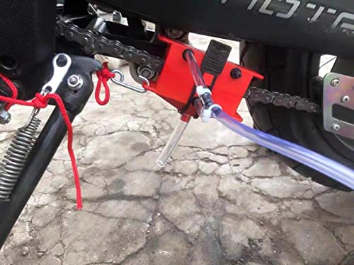 Motorcycle Chain Cleaner Kit Sprockets Scrubber Wash Tools Cleaning Brushes Gear Cleaner Tool Universal Motorbike Chains Lube Device (Red) - color: Red
