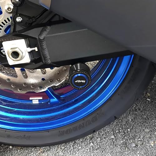 8mm CNC Aluminum Motorcycle Swingarm Spools Sliders Rear Stand Frame Sliders Compatible With Ninja ZX4RR 2026 2025 2024 2023 ZX-4RR ZX400 ZX4RR Accessories (Blue) - color: blue