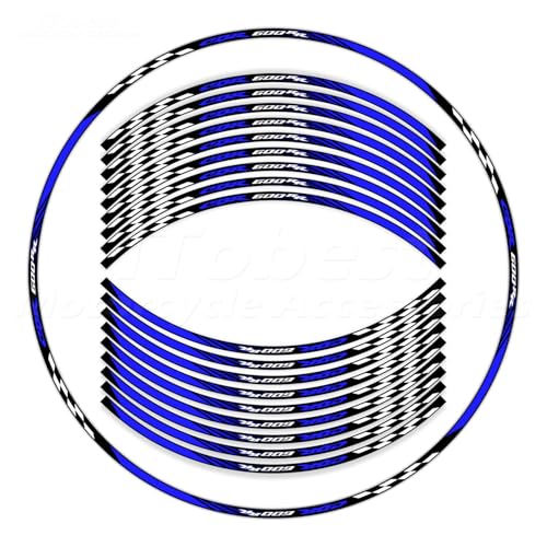 CBR 17 inch Wheel Rim Stickers Decals Tape Compatible with CBR600RR 2003-2025 F5 Motorcycle Reflective Rim Tapes Sticker Stripe (Dark Blue) - color: Dark Blue
