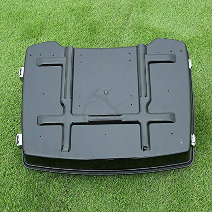 TCT-MOTORPARTS Razor Luggage Tour Trunk Luggage Tail Box W/Latch Key Fits for Harley Touring 2009-2013 Electra Glide Ultra Limited - color: Vivid Black
