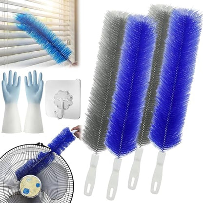 Bendable Microfiber Head,Reusable Dust Remover, 15.7in Bendable Microfiber Fan Cleaning Brush, Washable Fan Cleaner Brush for Electric Fans Air Conditioning, Home Car Vents, Curtain，4pcs - color: 4pcs