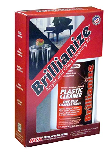 Plastic and Glass Cleaning Kit with Microsuede Polishing Cloth