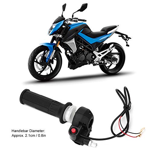 Dirt Bike Throttle,Throttle Accelerator Handle Grip Cable,Throttle Grips with Stop Switch Fit for 47 49 Mini Moto Dirt Bike Handlebar