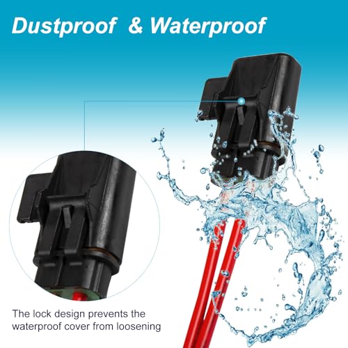 6 Pack Waterproof ATO/ATC Inline Blade Fuse Holder Kit -12AWG Heavy Duty Holder with 30A Protecting Circuits and Electrical Equipment