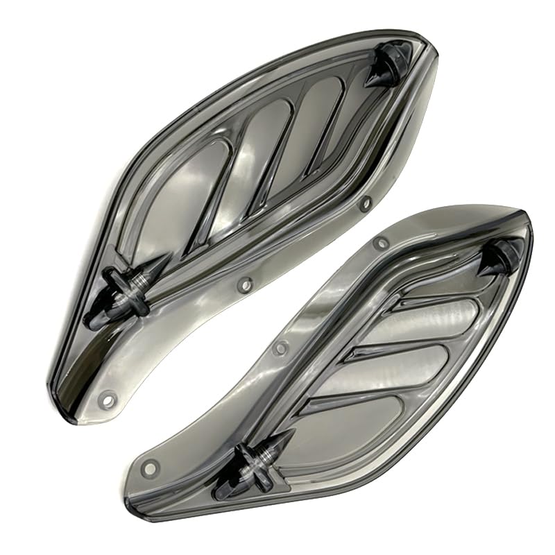IZX fit for Harley Touring CVO Electra Street Glide Ultra Classic FLHX FLHTCSE Tri Glide Ultra Classic 96-13 Motorcycle Air Deflector Side Wing Windshield Fairing (Smoked) - color: Smoked