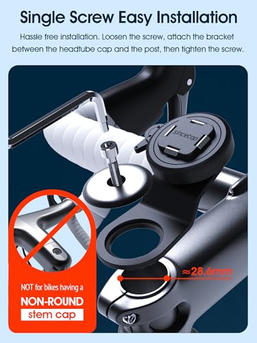 sincetop Bike Phone Mount - Series Q [ Quad ] - Mountain Bicycle Stem Phone Holder - Quick Lock & Release - Aluminum Handlebar Cycling Cell Holder for MTB Ebike Road Electric Gravel Bikes - size: SE - Standard, style: [SE] Stem Mount - Series Q
