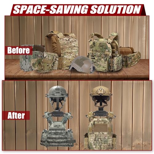 Helmet Wall Mount Motorcycle Helmet Holder Rack with Carbon Fiber Texture Hanger, Heavy-Duty 88lbs Load Capacity Helmet Stand for Motorcycle, Sports, Police, Military, Safety Equipment - size: 2Pack