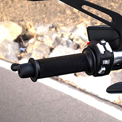 Motorcycle Heated Grips Cover Pad 12V, Universal Handlebar Cover for Motorcycle & ATV, Temperature Adjustable, IP67 Waterproof, ATV Hand Heater Warmer with Switch & Fuse