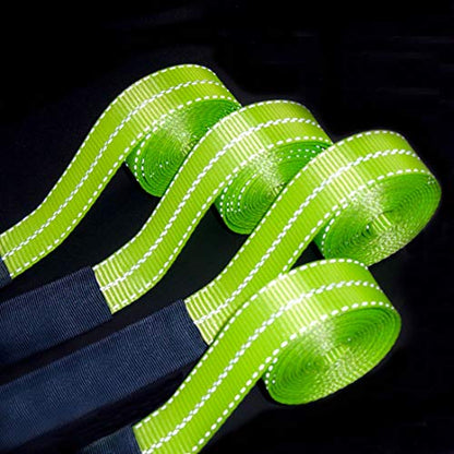 VULCAN Wheel Dolly Tire Harness with Universal O-Ring - 2 Inch x 96 Inch - 4 Pack - High-Viz - 3,300 Pound Safe Working Load - Straps Only - Ratchets Sold Separately - color: High-Viz Green