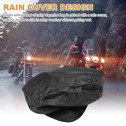 Motorcycle Tank Bag with Waterproof Touch Screen Phone Pouch, Oxford Cloth, Fits Most Motorcycles