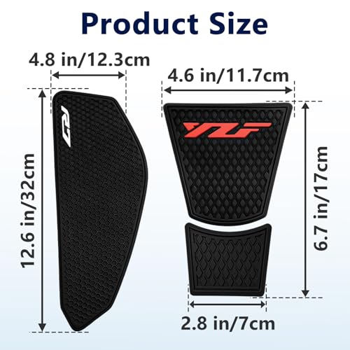 Fuel Tank Pad Protectors for Yamaha YZF-R7 2021-2025, Fuel Tank Pads for YZF R7 Motorcycle Protection, Anti-Slip Pads Fuel Tank Grips Tank Pads, Fuel Tank Stickers