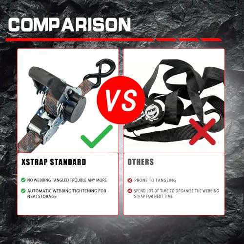 2-Pack Retractable Ratchet Tie Down Straps, 1" x 10ft with Soft Loops & S-Hooks, 1500lbs Break Strength Self-Retracting Cargo Straps for Truck, Trailer, Motorcycle, ATV, Kayak (Camouflage) - size: 2PK- 1500lbs-Camouflage