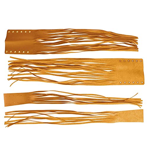 Qiilu Universal Hand Grips Tassel Fringe Wrap Cover Motorcycle Brake Clutch Lever Streamer 7/8in 1in Fit for (Khaki) - color: Khaki